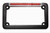 Black Classic LED License Plate Frame w/ Red LEDs & Clear Lens