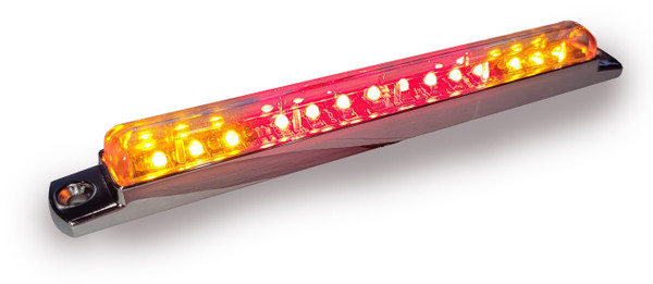 6" Red/Amber Chrome Case and Clear Lens