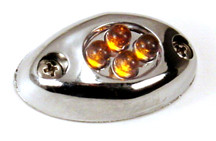 Courtesy LED Light POD with Chrome Case - Amber