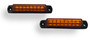 3" Pair (2) Amber LED Light Bar with Black Casing and Amber Lens