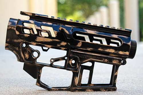 SR-15 Skeletonized Receiver Set Battleworn [FS SABRE SAND]