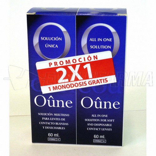 Une solución para lentes de contacto. pack de viaje.