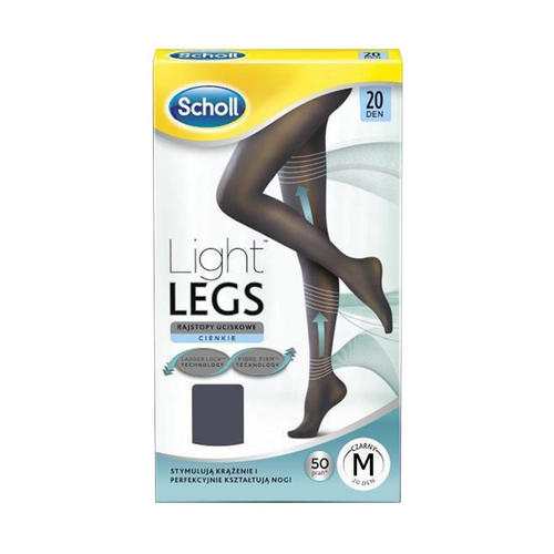 Dr. scholl light legs 20 den talla m-negro
