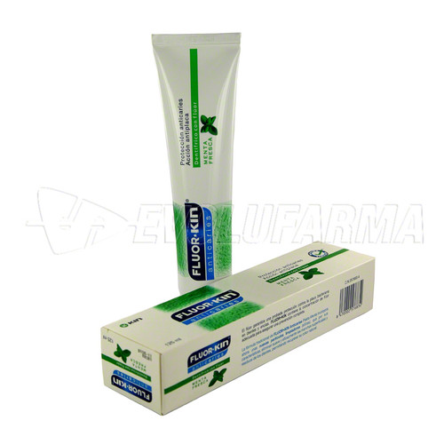 Fluor kin anticaries, pasta dentífrica. tubo de 125 mL. sabor menta fresca.