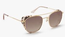 Earhart Blinker Sunglasses, 24k Matte Oyster + Petal