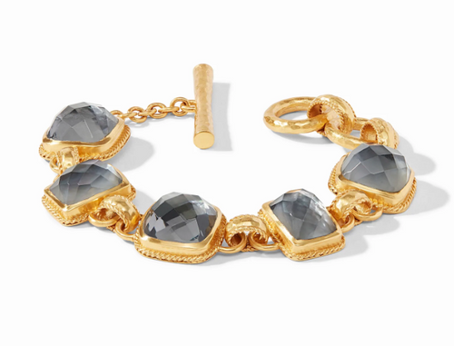 Savoy Demi Bracelet, Iridescent Charcoal Blue