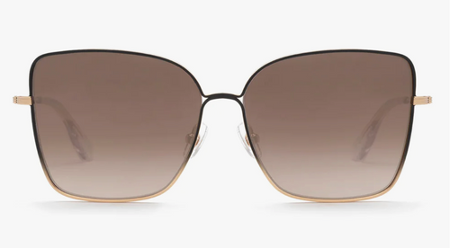 Dolly Sunglasses, Matte Black Fade + 24k Mirrored