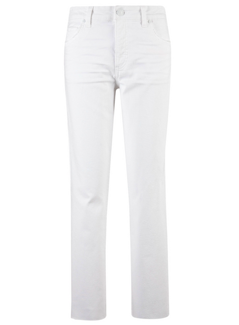 Reese High Rise Fab Ab Ankle Straight Jeans, Optic White
