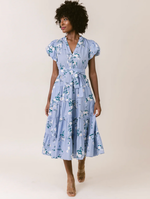 Daphne Dress, Blue Floral