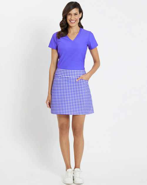 Sonia Skirt, Gingham Iris