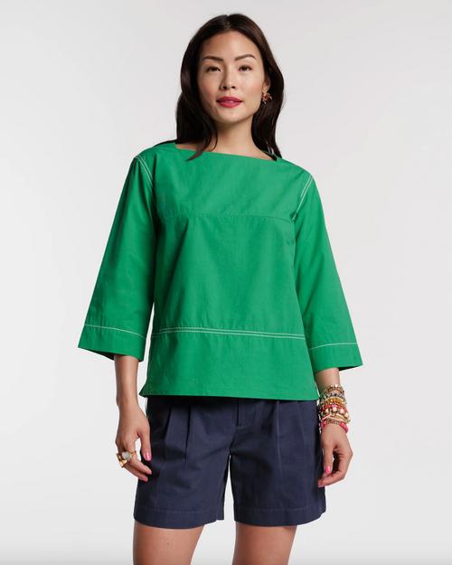 Carly Top - Green/White 