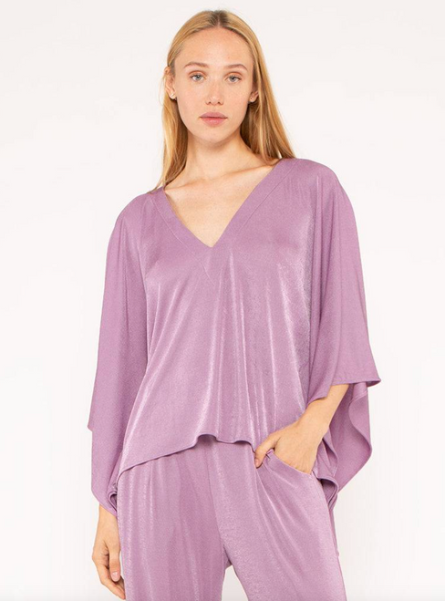 Slinky Caftan Top - Lavender 