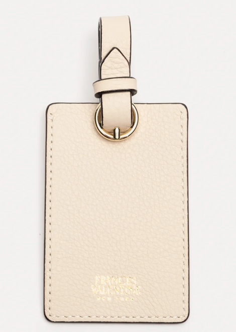 Luggage Tag Tumbled Leather - Oyster