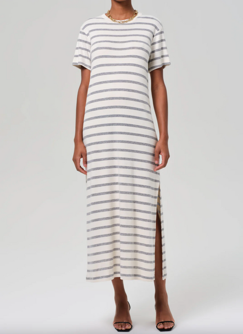 Goldie Dress - Campanula Stripe