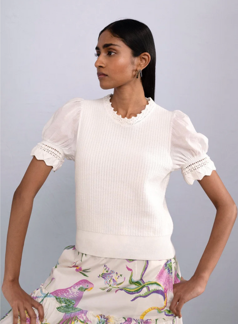 Patti Short Sleeve Crew - Ivory