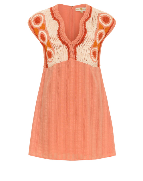 Ally Dress - Coral Crochet