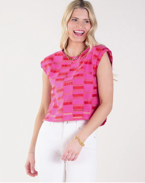 Hatti Tank - Sunset Stripe Jacquard