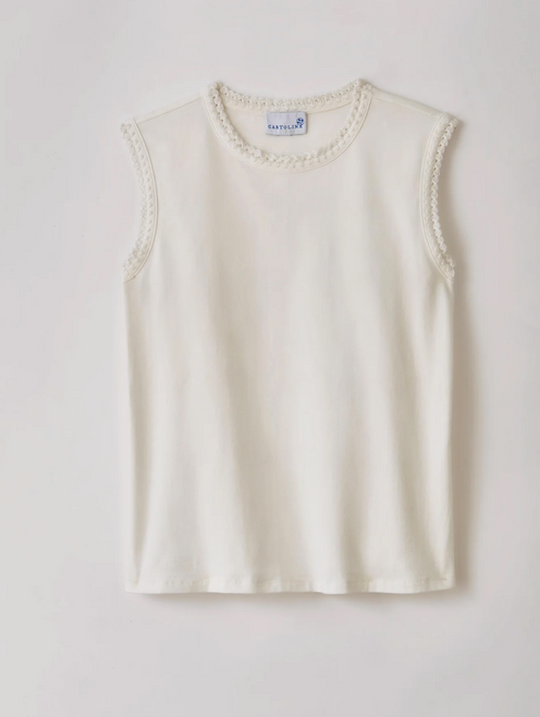 Logan Crewneck Tank - Optic White Logan Crewneck Tank - Optic White