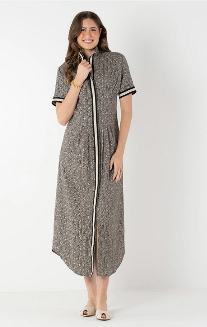 Georgia Dress - Black Tonal Monogram