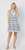 French Terry Fit and Flare Dress, Navy/White Stripe