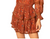 Floral Mini Skirt, Rust Floral