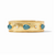 Cannes Statement Hinge Bangle, Iridescent Peacock Blue