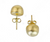 Lilou Stud Earrings, Brushed Gold