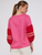 Kaya Linen Top - Pink/Red 