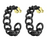 Painted Petite Chain Hoop, Black