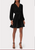 Liv Solid Pleat Dress - Black