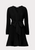 Liv Solid Pleat Dress - Black