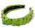 Woven Candy Jeweled Slim Knotted Headband, Lime