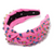 Candy Jeweled Knotted Headband, Pink Lagoon