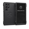 A black Galaxy S23 Ultra phone case.