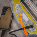 Charge cable with retention clasp
