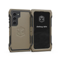 Flat dark earth phone case for Galaxy S24.