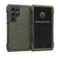An OD green Samsung Galaxy S24 Ultra case.