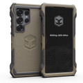 A Galaxy S25 Ultra phone case in flat dark earth.