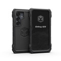 A black Samsung Galaxy S25 phone case.