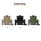Three colors, FDE, black, & OD, for the PALS/MOLLE plate carrier phone mount.