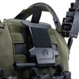 PALS/MOLLE plate carrier phone mount in black.