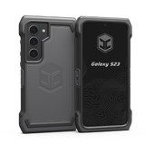 A gunmetal Samsung Galaxy S23 phone case.