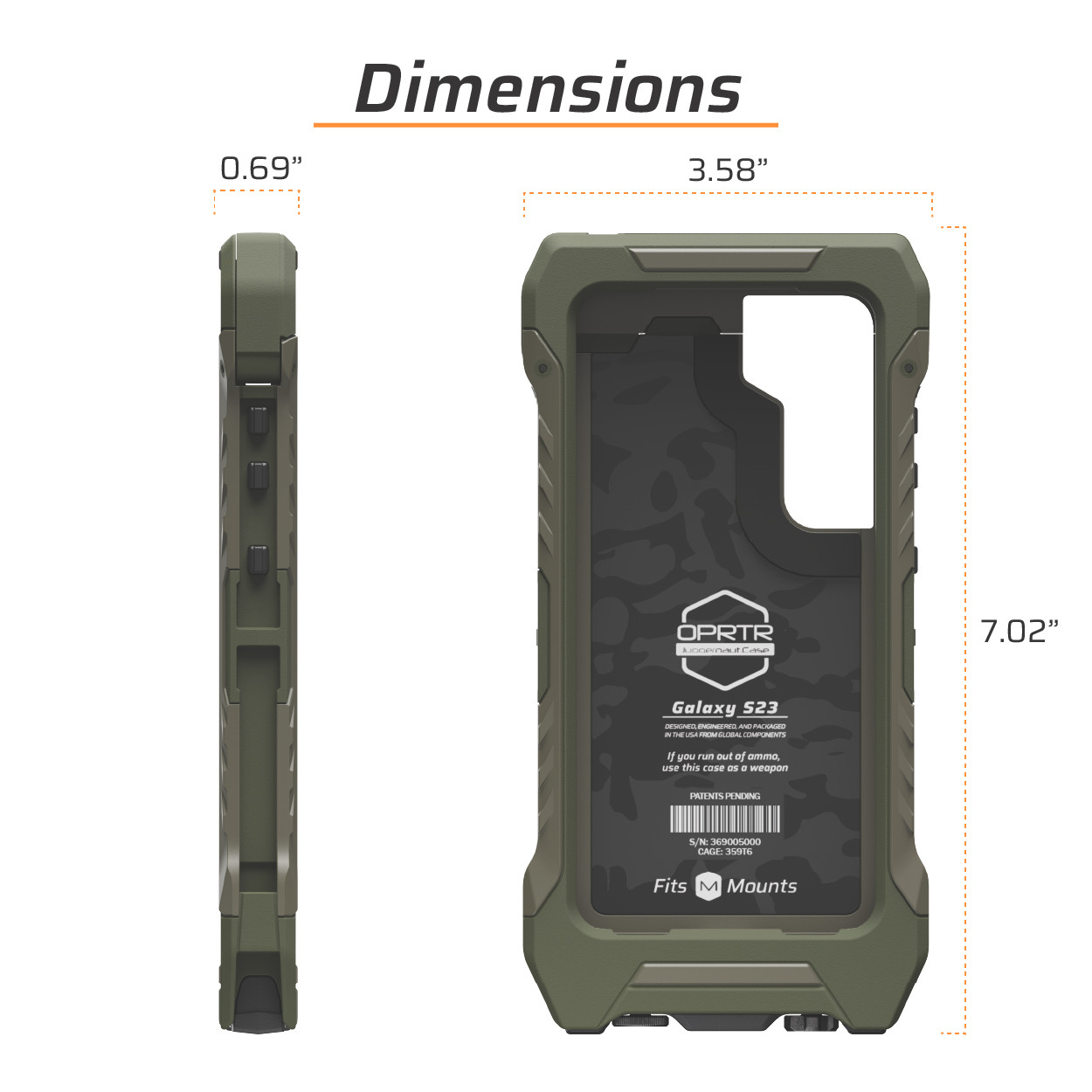 実物 Juggernaut.Case S23 OPRTR Case Samsung Galaxy S23 OPRTR Rugged Case | Juggernaut Case