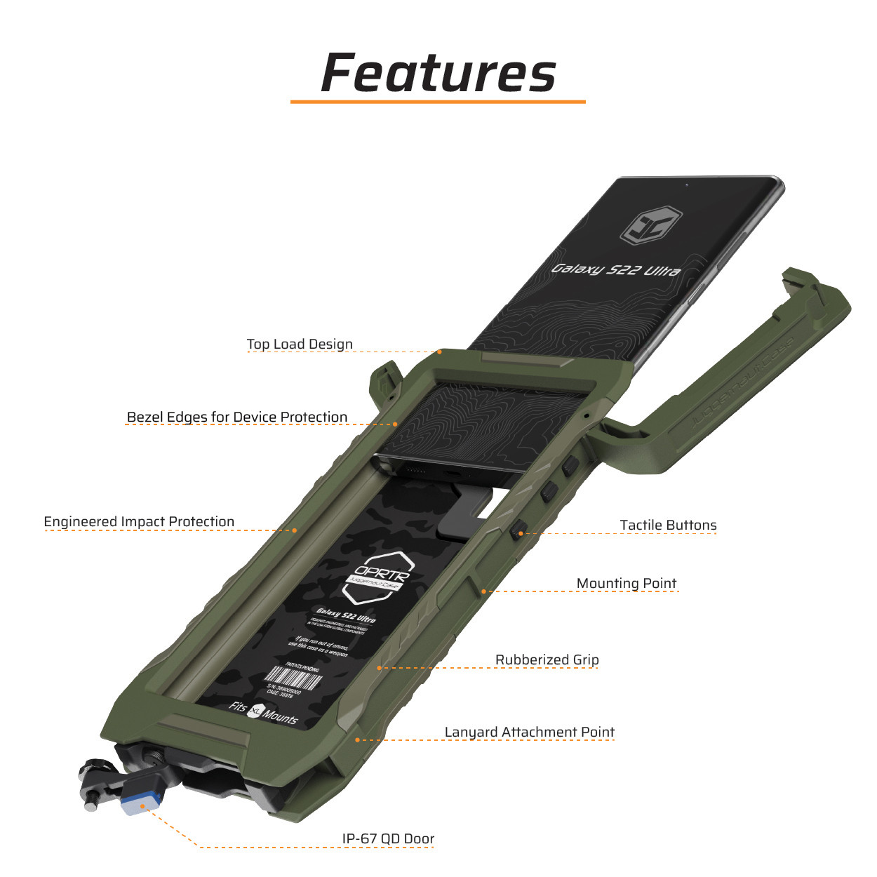 Samsung Galaxy S22 Ultra OPRTR Rugged Case | Juggernaut Case