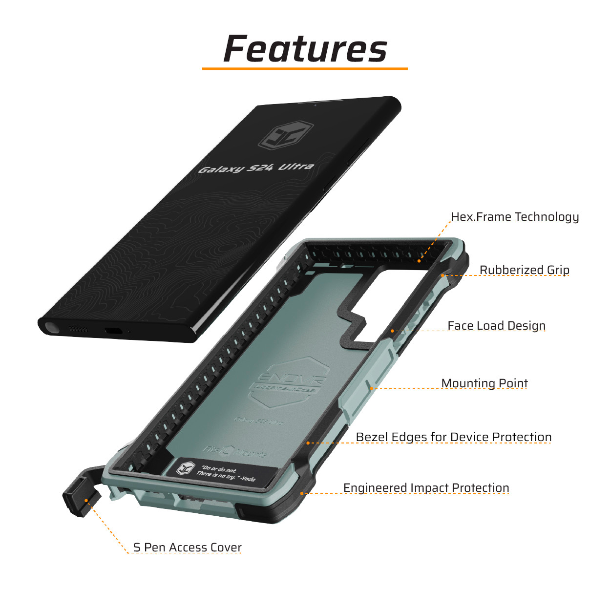 Samsung Galaxy S24 Ultra ENDVR Rugged Case | Juggernaut.Case