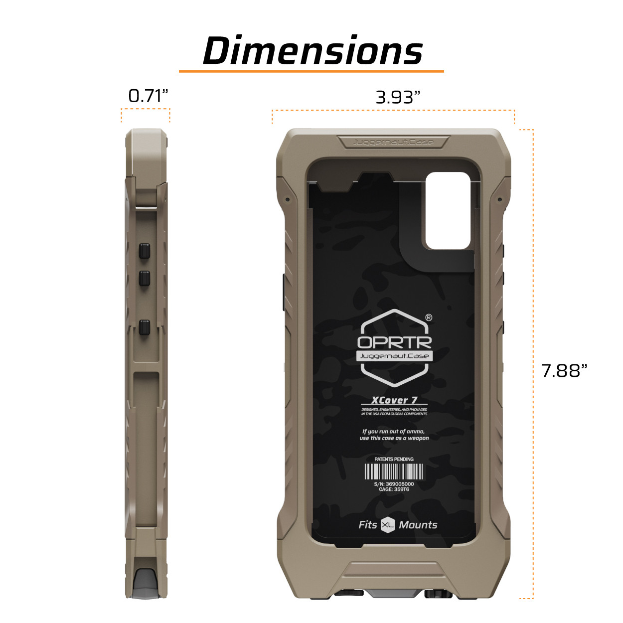 Samsung XCover7 OPRTR Rugged Case | Juggernaut.Case