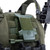 OD green PALS/MOLLE plate carrier phone mount.