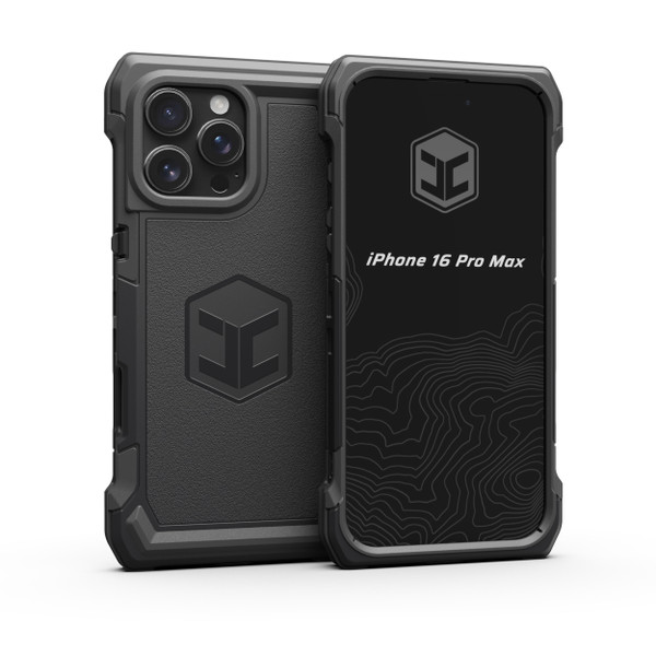A black EDNVR iPhone 16 Pro Max phone case.