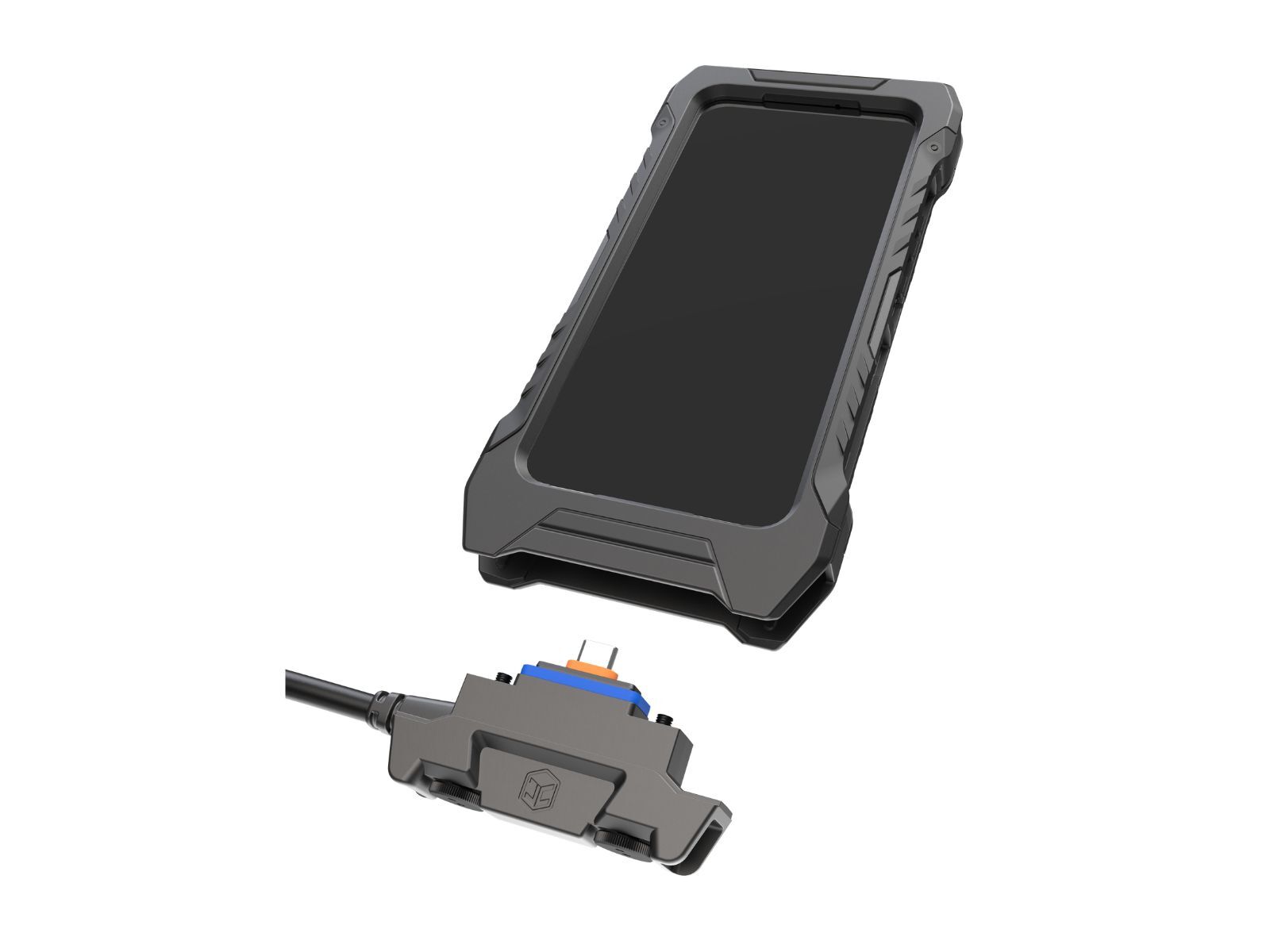Juggernaut.Case rugged connect cable and charging setup