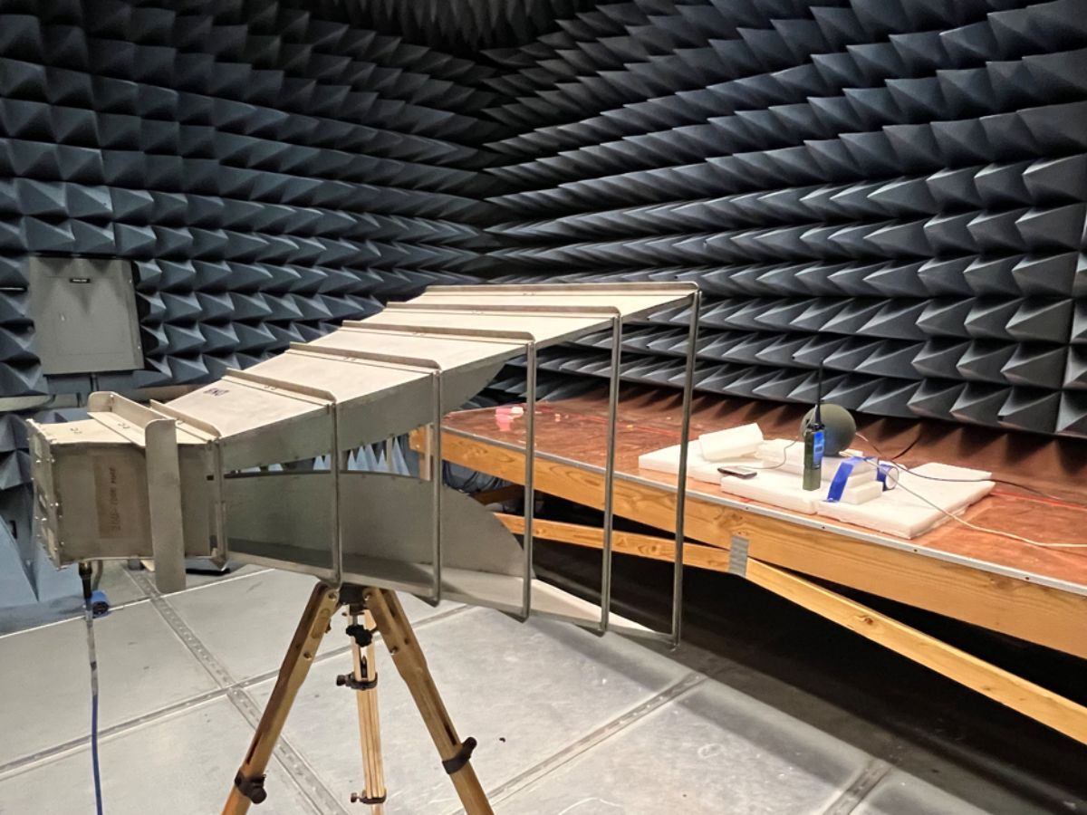 EMI shielding testing conducted at an off-site test facility